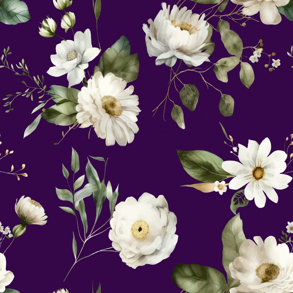 Elegant White Floral by Bilge Paksoylu — canvas wall art