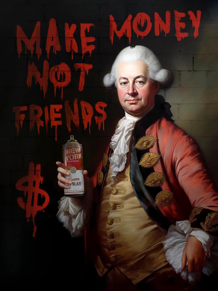 Make Money Not Friends by Dikhotomy — canvas wall art