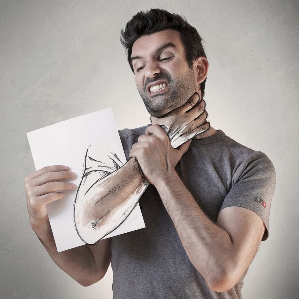 Man's Inner Struggle by Sebastien DEL GROSSO — canvas wall art