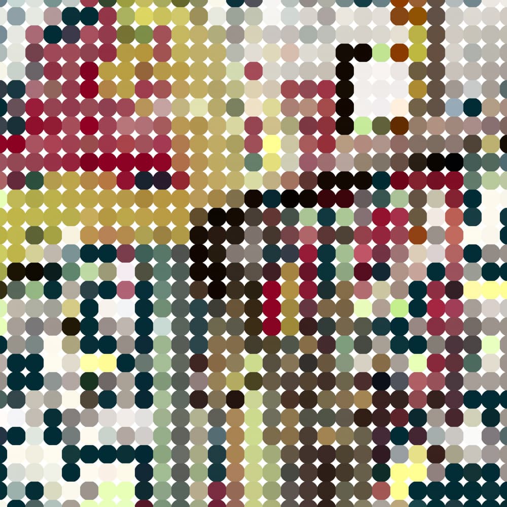 Pixelated Color Mosaic by Josie George — canvas wall art