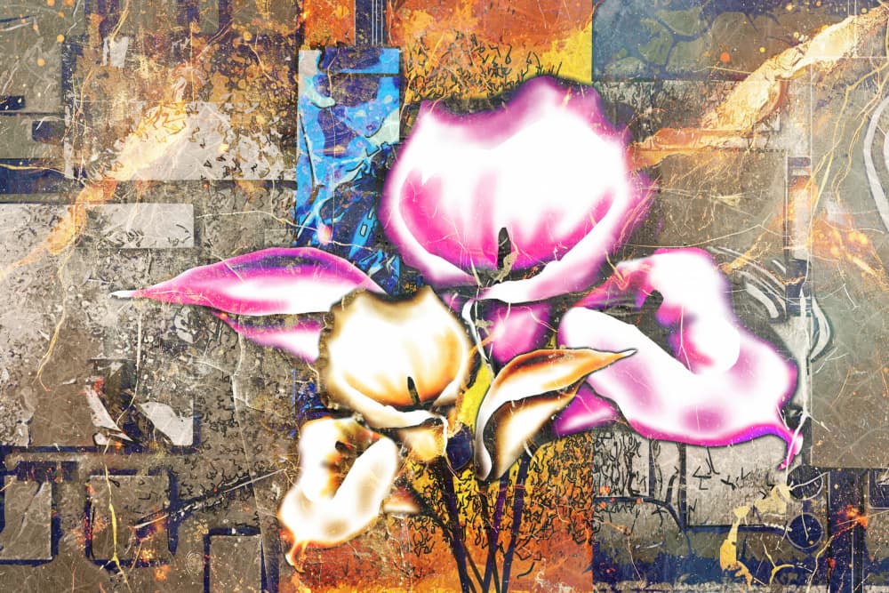 Vibrant Pink Floral Abstract by Rafal Kulik — canvas wall art