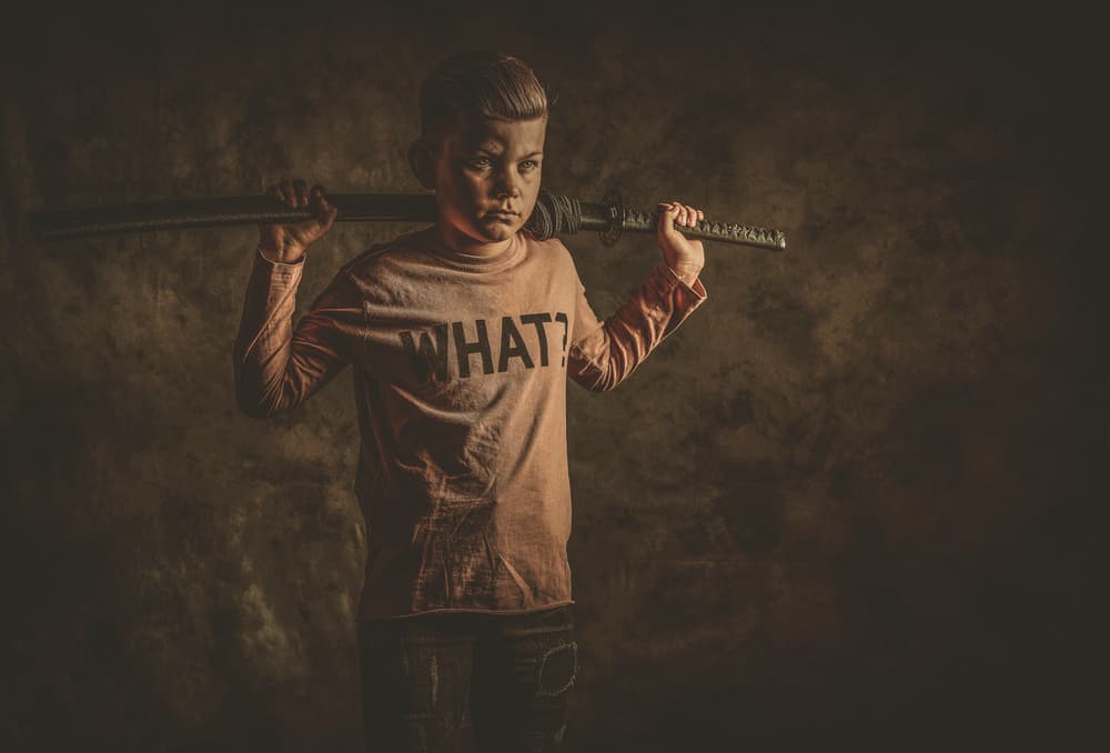 Boy With Samurai Sword by gNo — canvas wall art