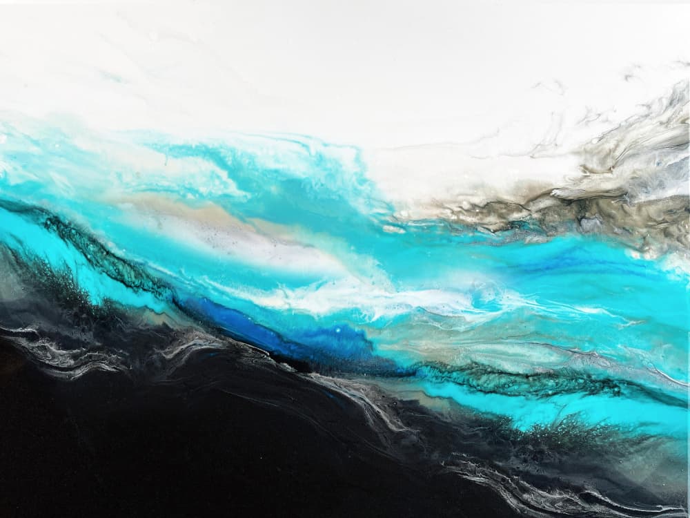 Fluid Ocean Waves by Alyson Storms — canvas wall art
