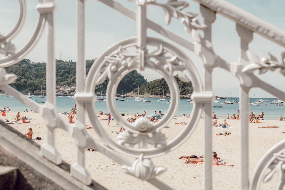 Framed Beach View by Aimee Giles — canvas wall art