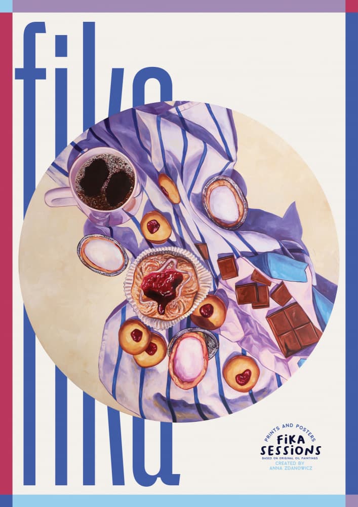Fika Coffee Break by Anna Zdanowicz — canvas wall art