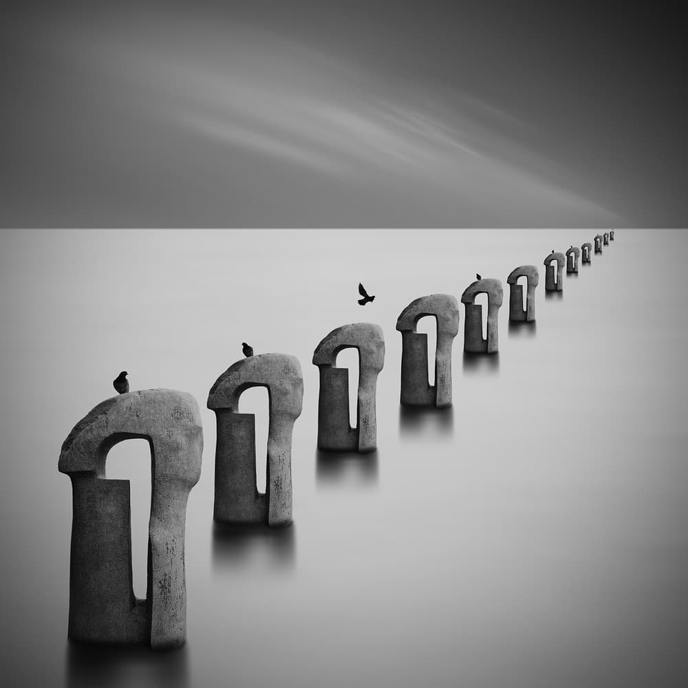 Stone Sentinels Path by George Digalakis — canvas wall art