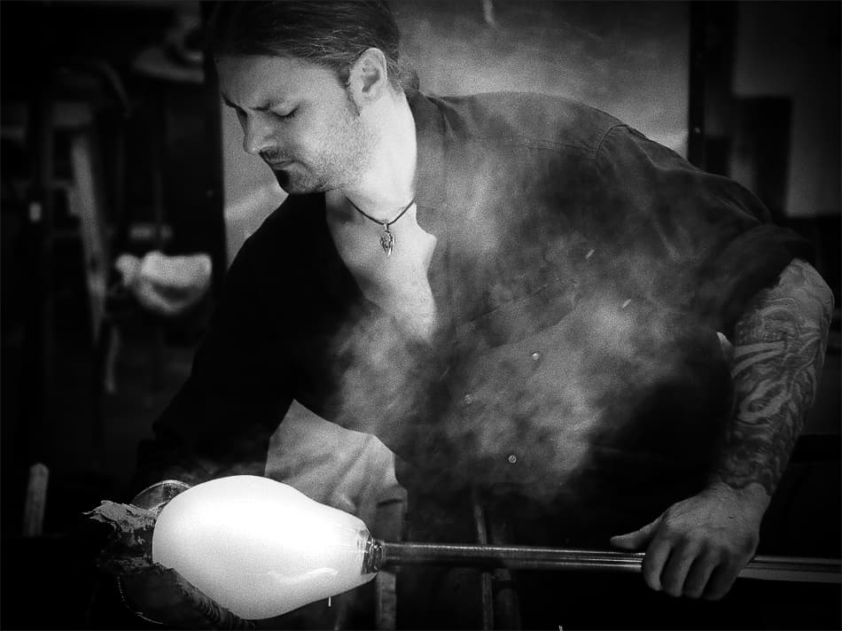 Focused Glass Artist by Stefan Nielsen — canvas wall art