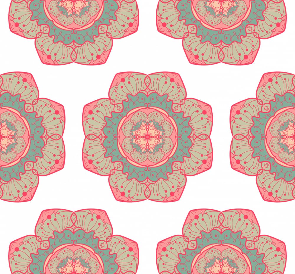 Floral Mandala Line Art by Marika Barsrsind β canvas wall art