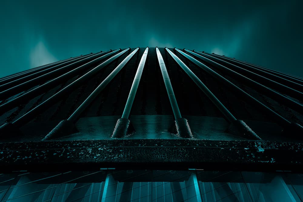 Deep Blue Structure by Marc Huybrighs — canvas wall art