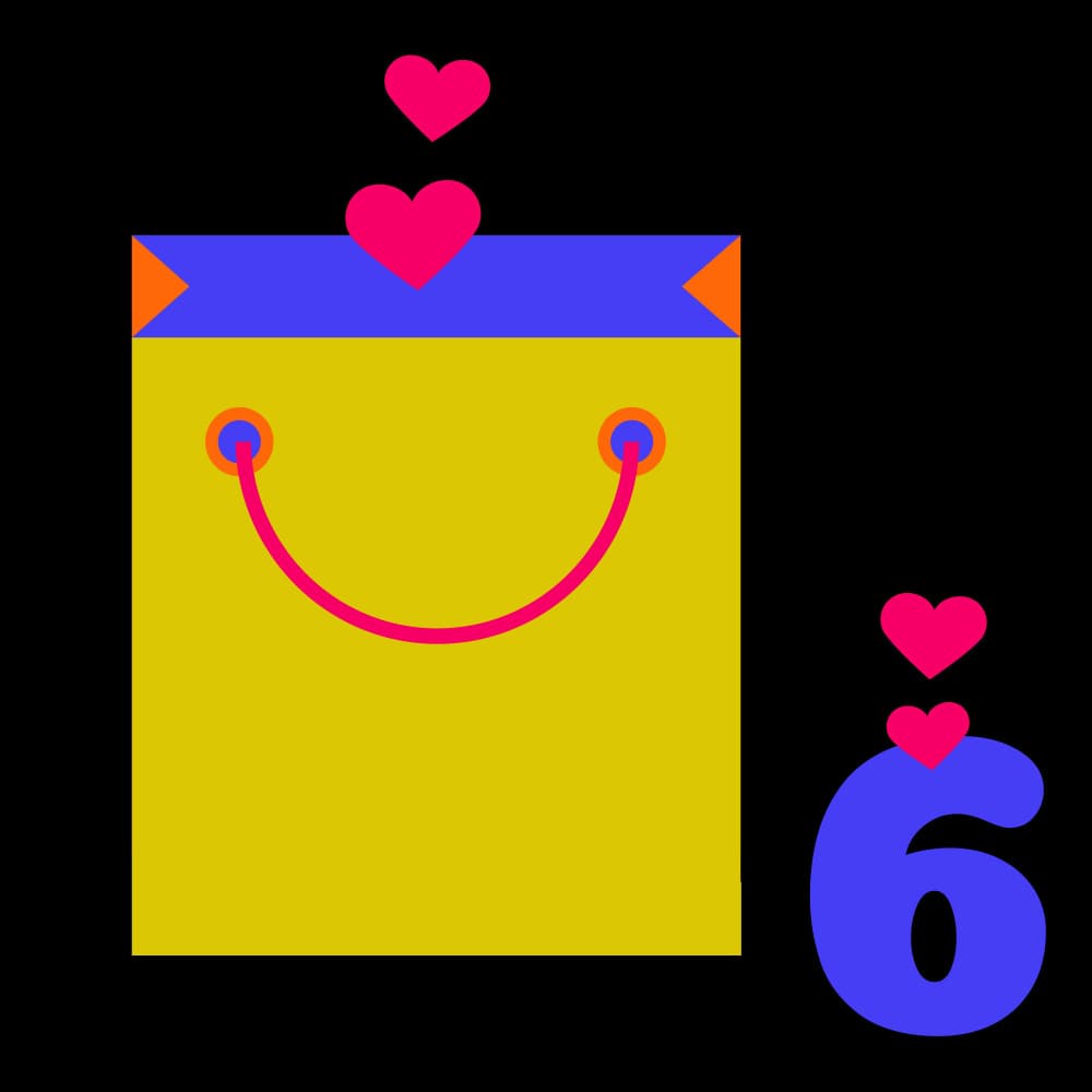 Happy Gift Bag Six by Marika Barsrsind β canvas wall art