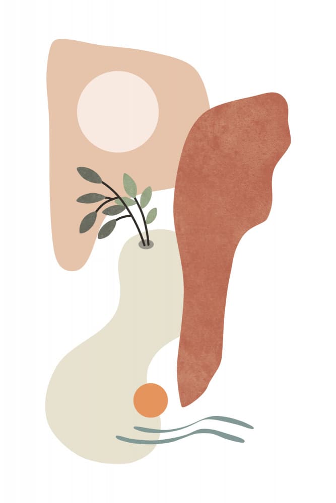 Earthy Abstract Forms by amini54 — canvas wall art