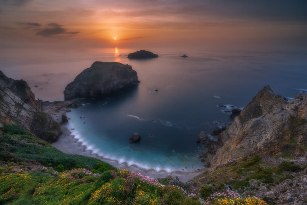 Dramatic Coastal Sunset by Adam Pachula — canvas wall art