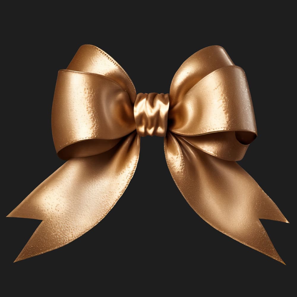 Shimmering Gold Bow by Marika Barsrsind β canvas wall art