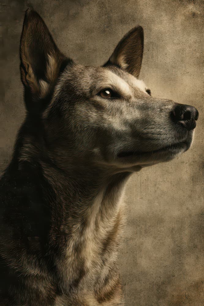 Dignified Canine Portrait by Rafal Kulik — canvas wall art