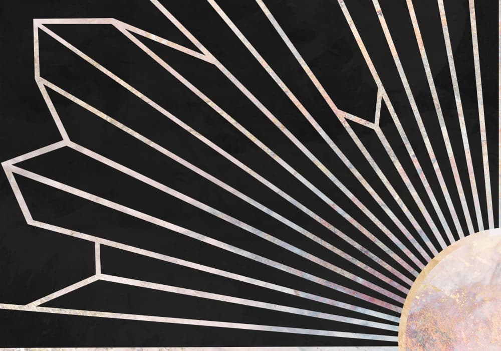 Celestial Crystal Sunburst by Sarah Manovski — canvas wall art