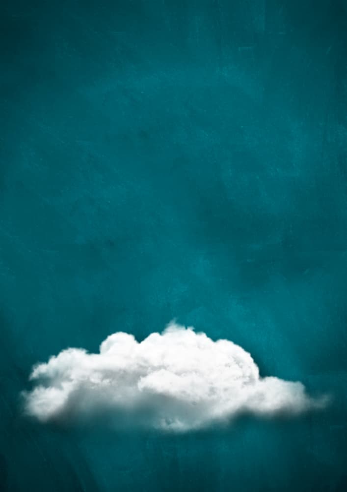 Serene Teal Cloud by Aureous — canvas wall art