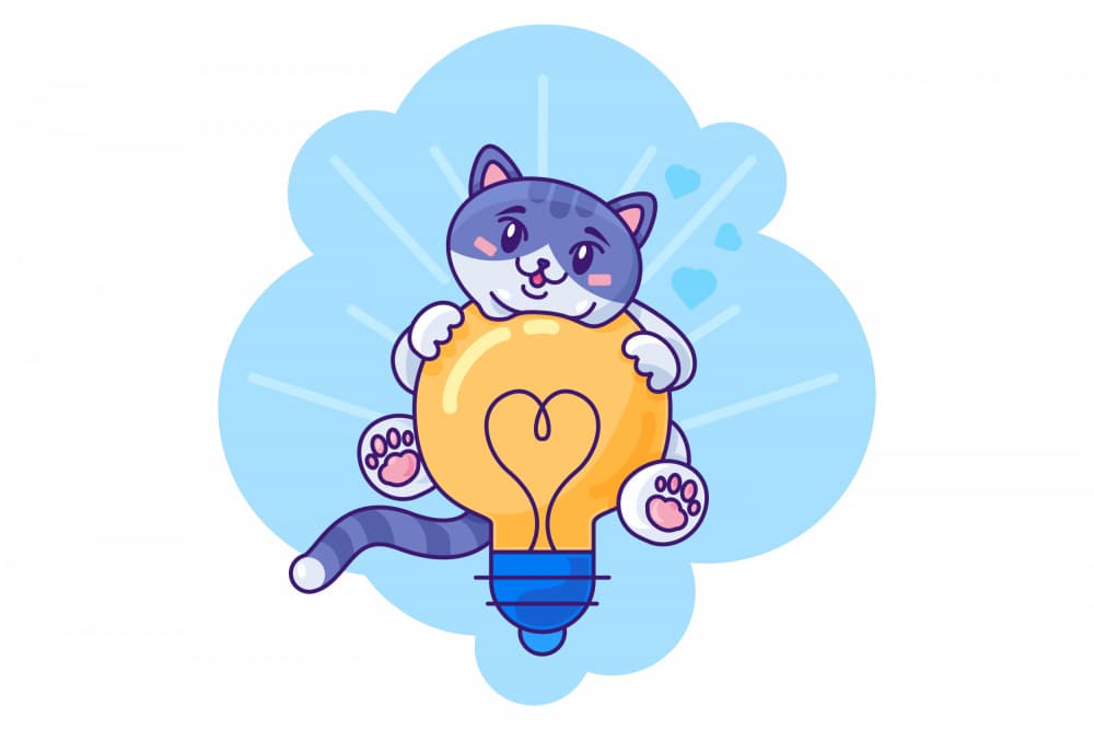 Cat's Bright Idea by Marika Barsrsind β canvas wall art