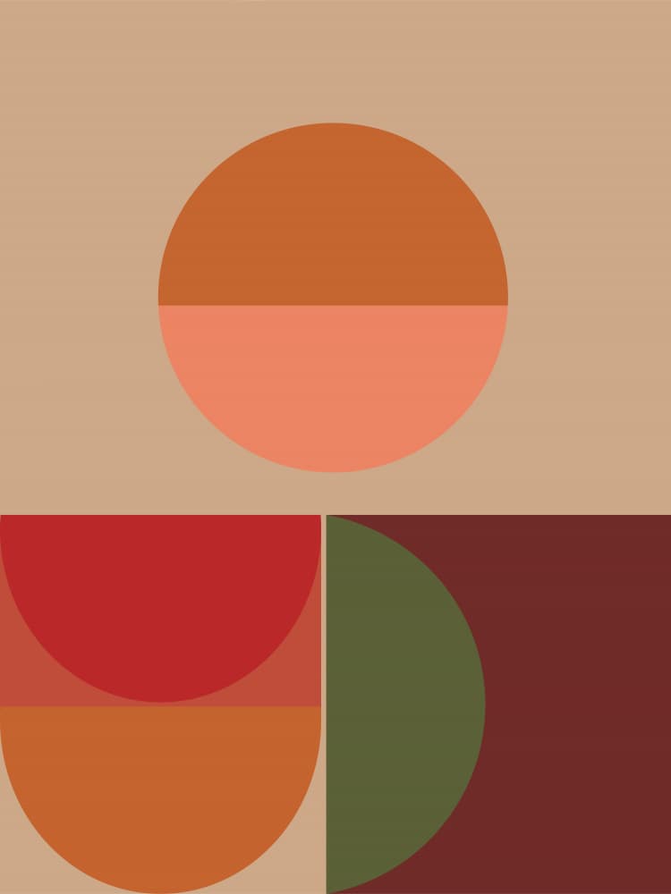 Mid-Century Color Blocks by Nilesh Kulkarni — canvas wall art
