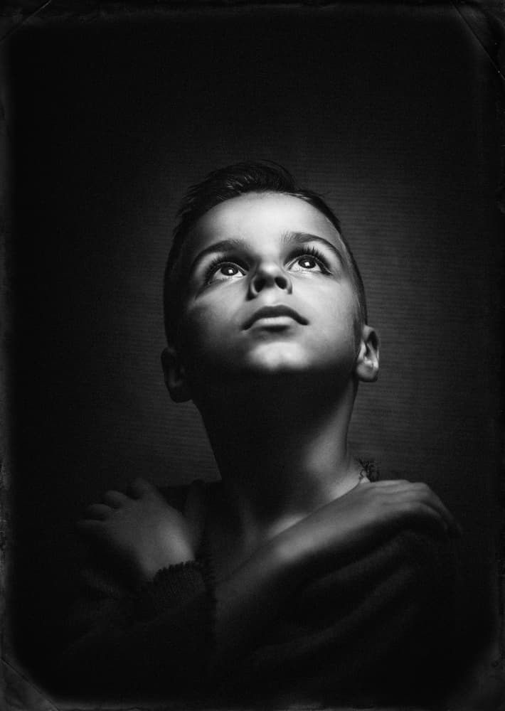 Hopeful Young Gaze by Amir Bajrich — canvas wall art
