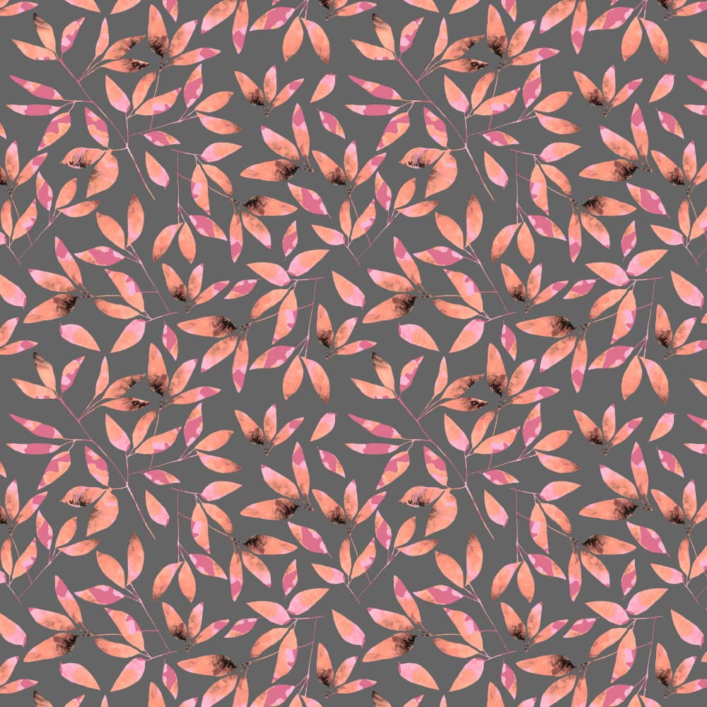 Floral Branches Abstract Pink On Gray by Michele Channell — canvas wall art