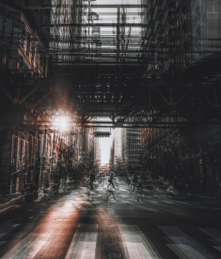 Moody Urban Scene by Carmine Chiriacò — canvas wall art