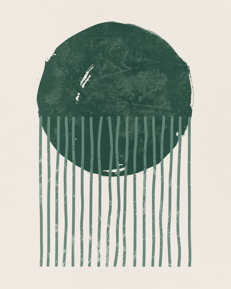 Forest Green Circle by Ema Paraschiv — canvas wall art