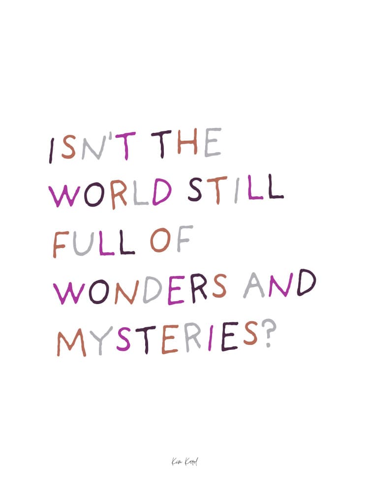 Wonders And Mysteries Quote by Ohkimiko — canvas wall art