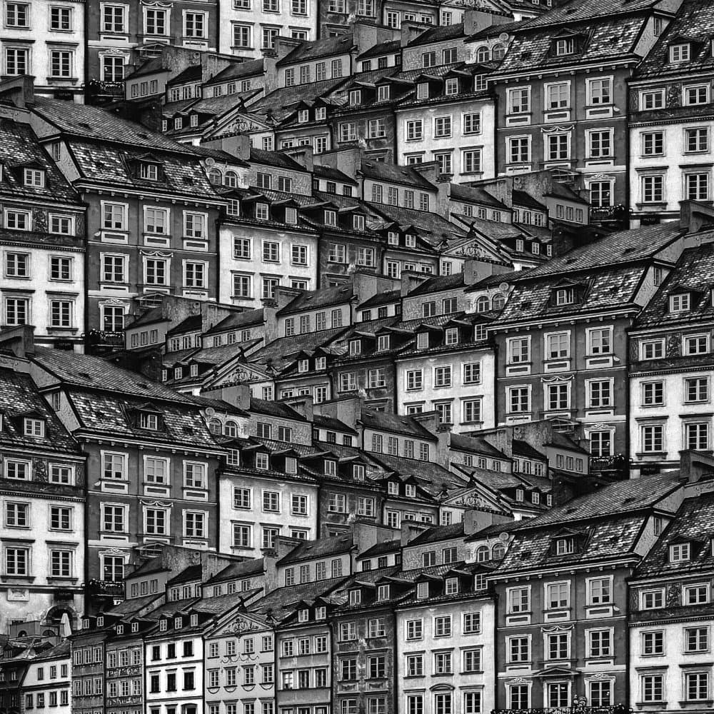 Dense Urban Rooftops by Raffaele Corte — canvas wall art