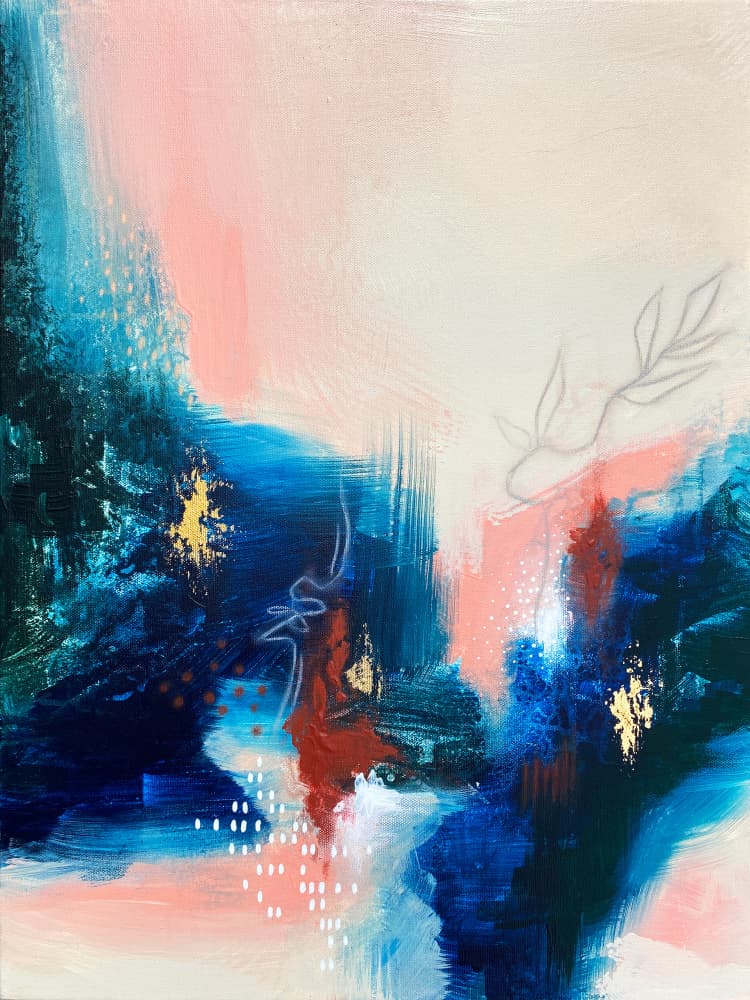 Vibrant Abstract Flow by Alyson Storms — canvas wall art