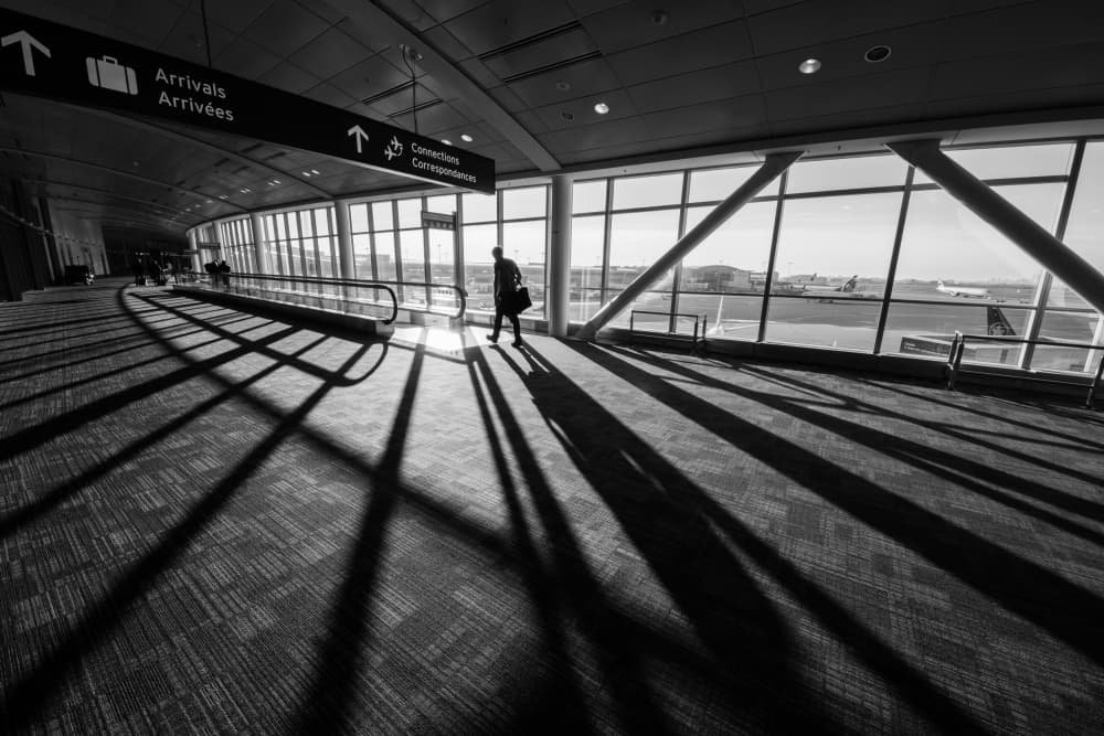 Long Airport Shadows by Michiko Ôtomo — canvas wall art