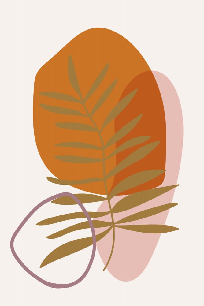 Earthy Palm Abstract by Dina Dankers — canvas wall art