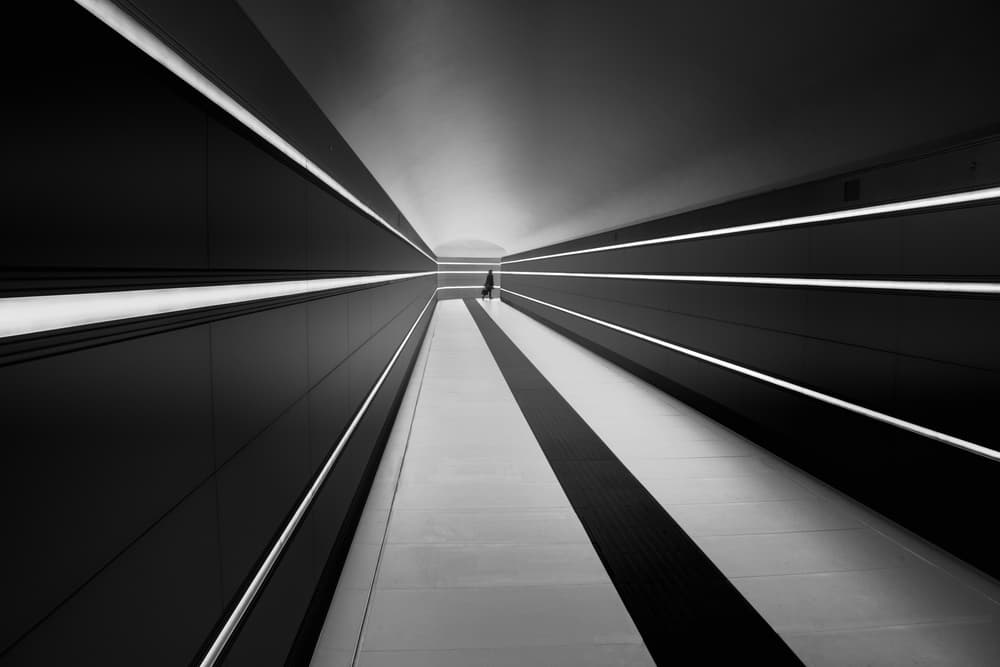 Minimalist Architectural Passage by Olavo Azevedo — canvas wall art