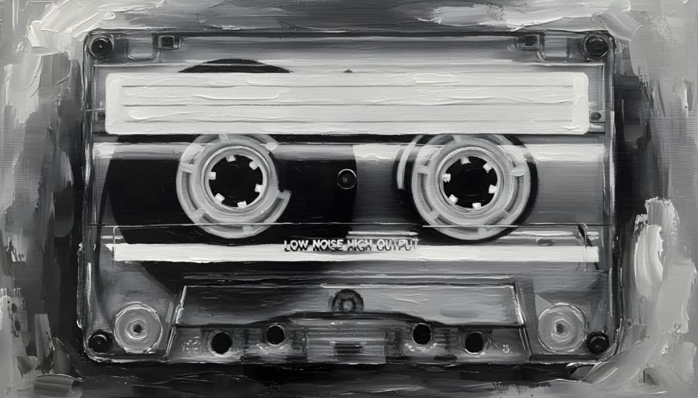 Retro Cassette Tape by HUGO — canvas wall art