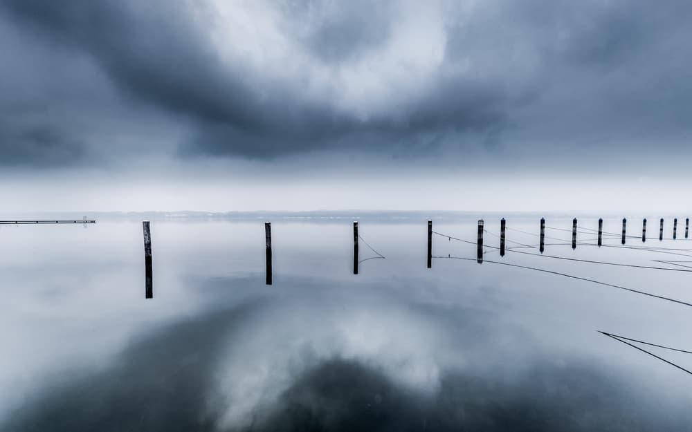 Quiet Lake Posts by Ulrike Eisenmann — canvas wall art