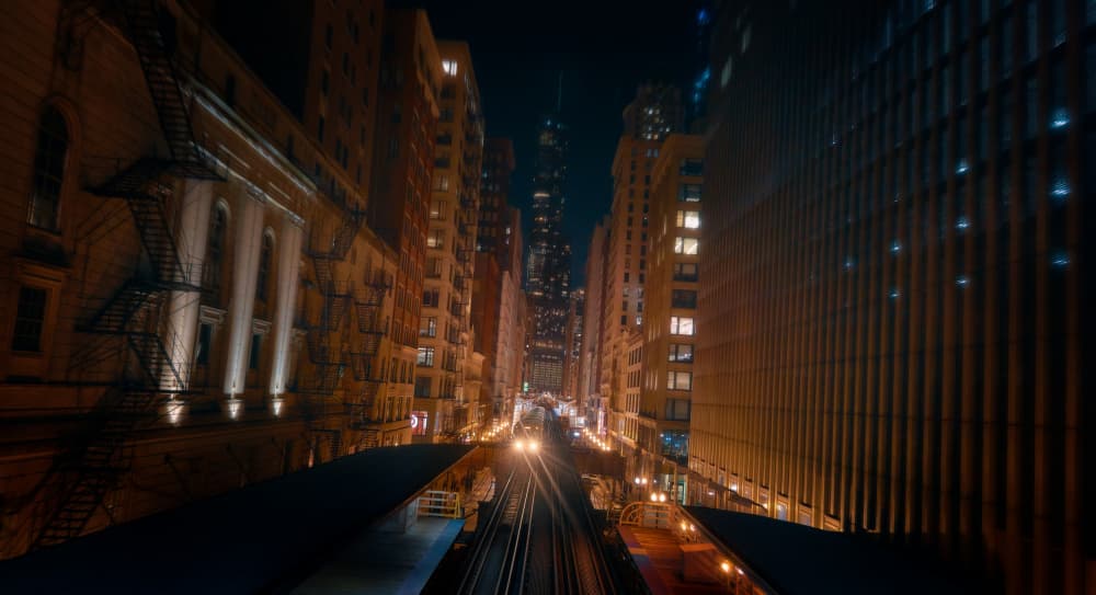Urban Night Train by Javier de la Torre — canvas wall art