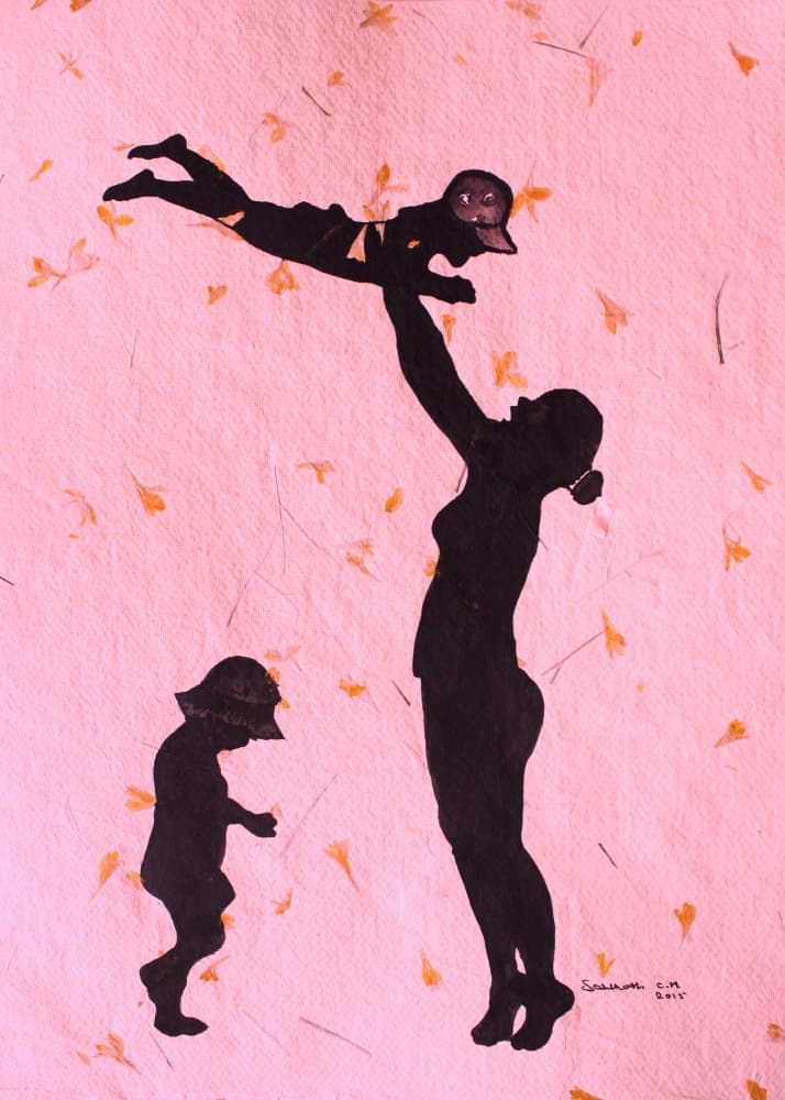 Joyful Family Play by Santhosh ch — canvas wall art
