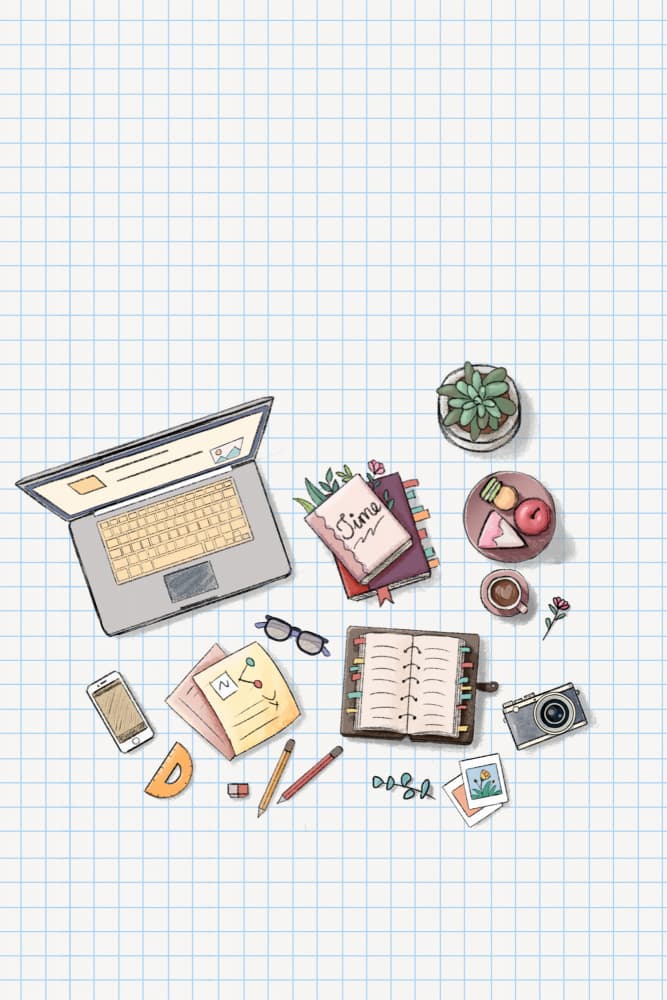 Organized Desk Flat Lay by Xuan Thai — canvas wall art