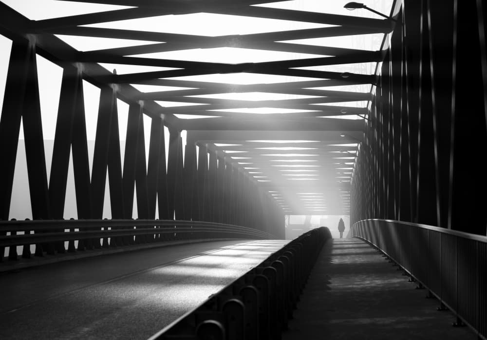 Misty Bridge Light by Anna Niemiec — canvas wall art