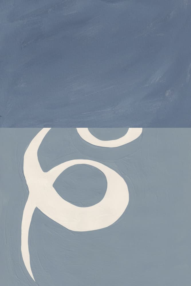Abstract Blue Six by Bronwyn Baker — canvas wall art