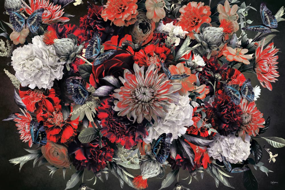 Dramatic Floral Bouquet by Sue Skellern — canvas wall art