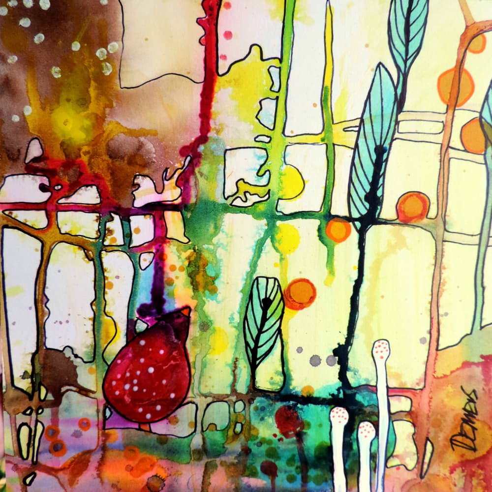 Vibrant Organic Dreamscape by Sylvie Demers — canvas wall art