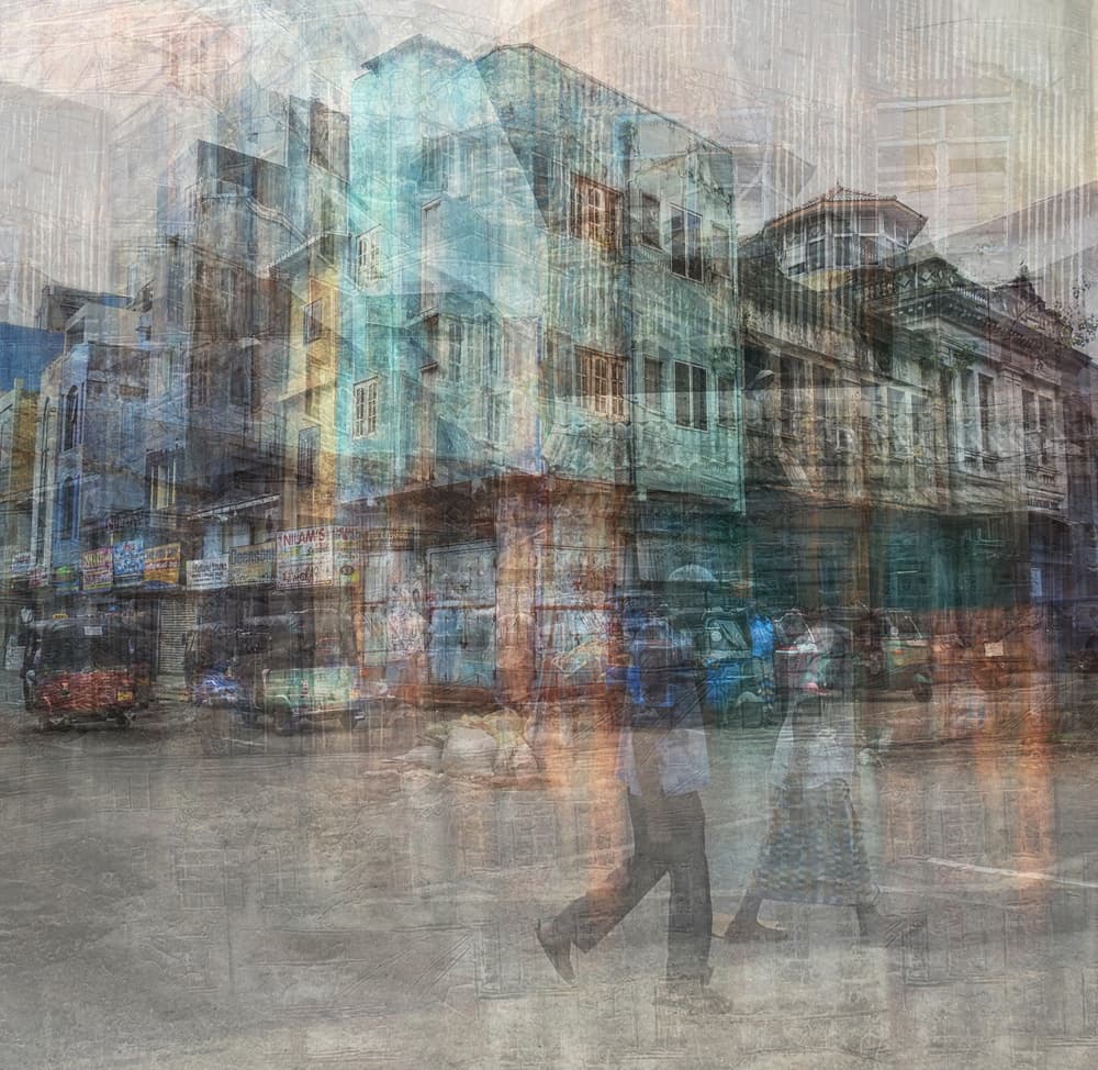 Layered City Street by Roxana Labagnara — canvas wall art
