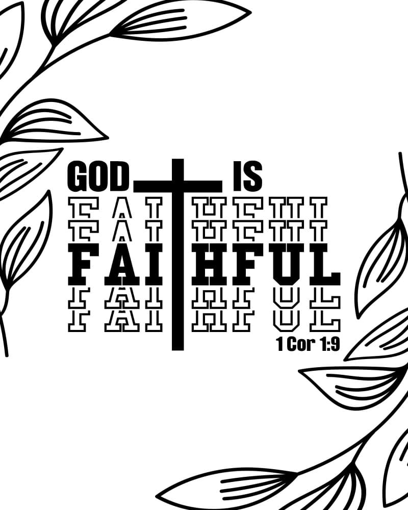 God Is Faithful Cross by Alva Jumath — canvas wall art