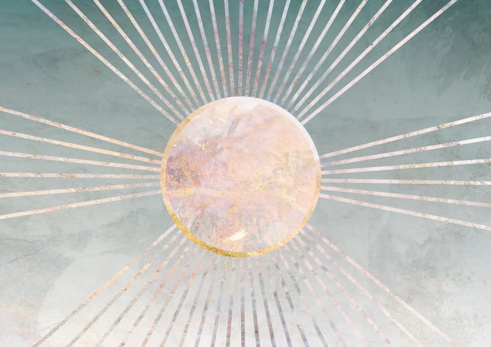 Radiant Gold Sun by Sarah Manovski — canvas wall art