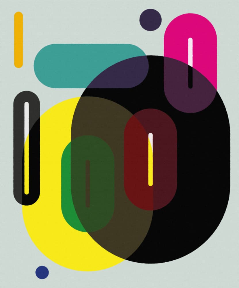 Vibrant Abstract Forms by Rafa Mateo — canvas wall art