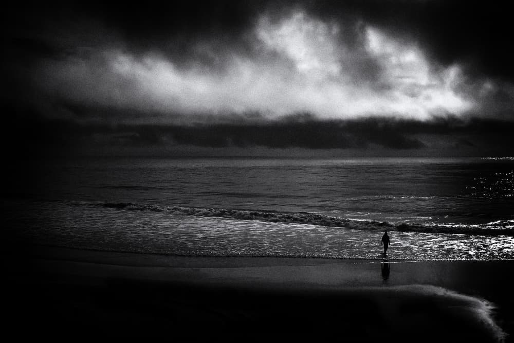 Solitary Ocean Walk by Roxana Labagnara — canvas wall art