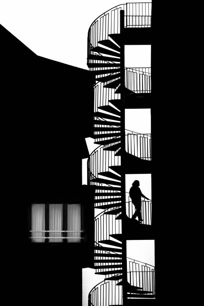 Dramatic Spiral Silhouette by Massimo Della Latta — canvas wall art