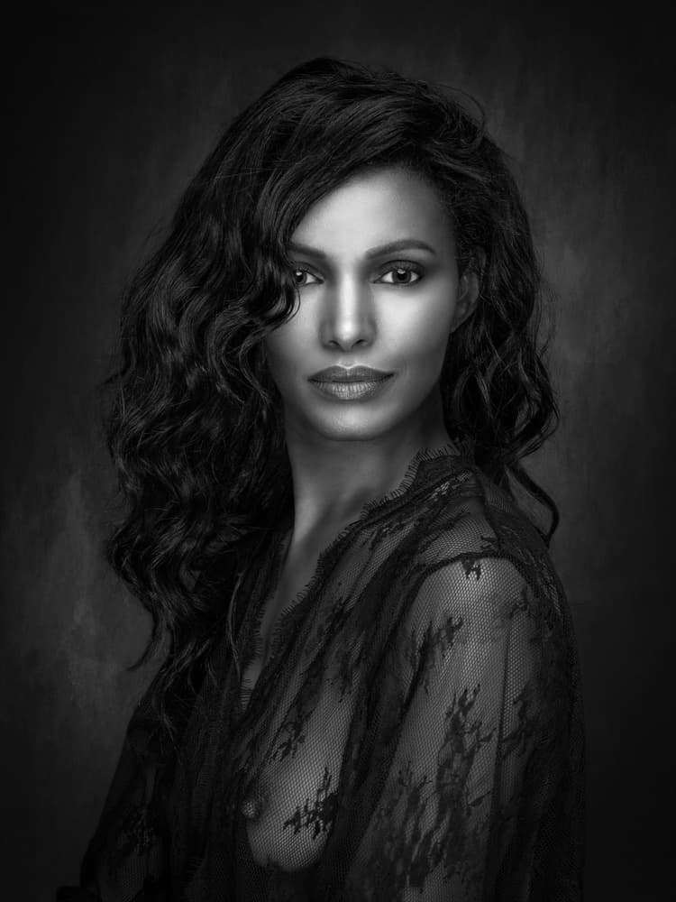 Elegant Lace Gaze by Luc Stalmans — canvas wall art