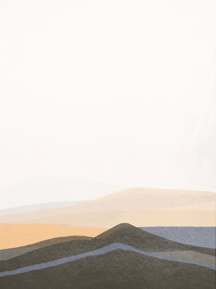 Abstract Desert Horizon by Arohika Verma — canvas wall art