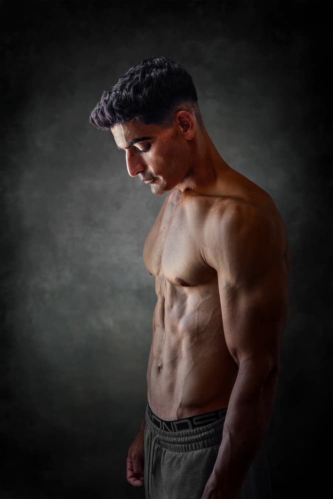 Pensive Male Physique by Irene Wu — canvas wall art